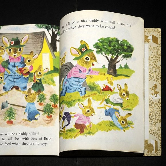 VTG Richard Scarry Little Golden Book 'When Bunny Grows Up' 1955 Easter Gift - Picture 9 of 12